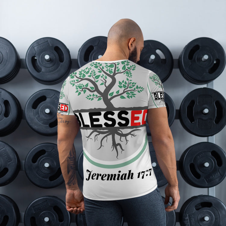 Blessed All-Over Print Men's Athletic T-shirt