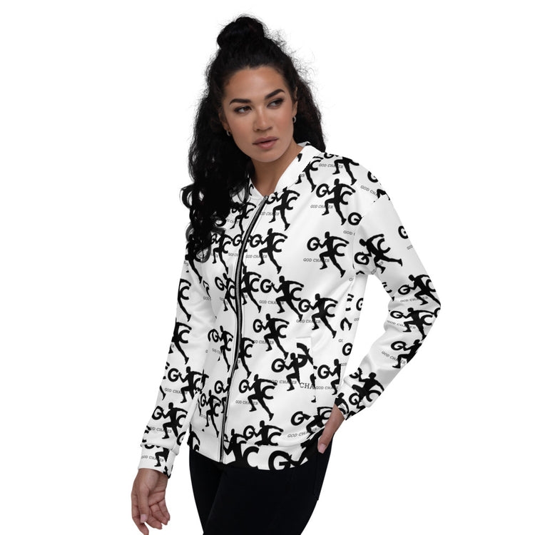 God chaser pattern Unisex Bomber Jacket