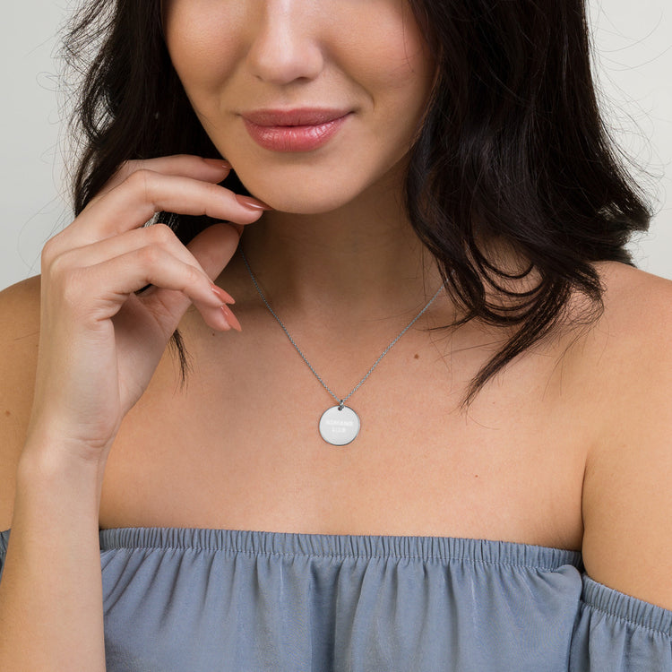 Romans 1:16 Engraved Silver Disc Necklace