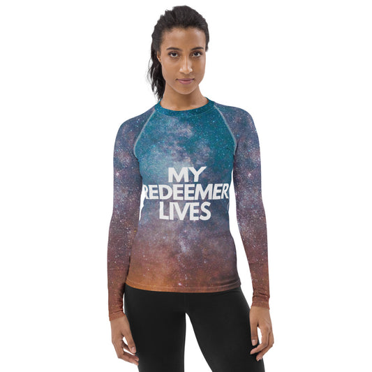 My Redeemer lives Women's Rash Guard