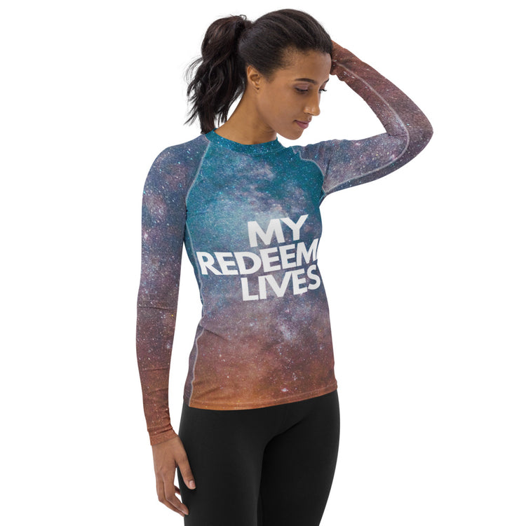 My Redeemer lives Women's Rash Guard