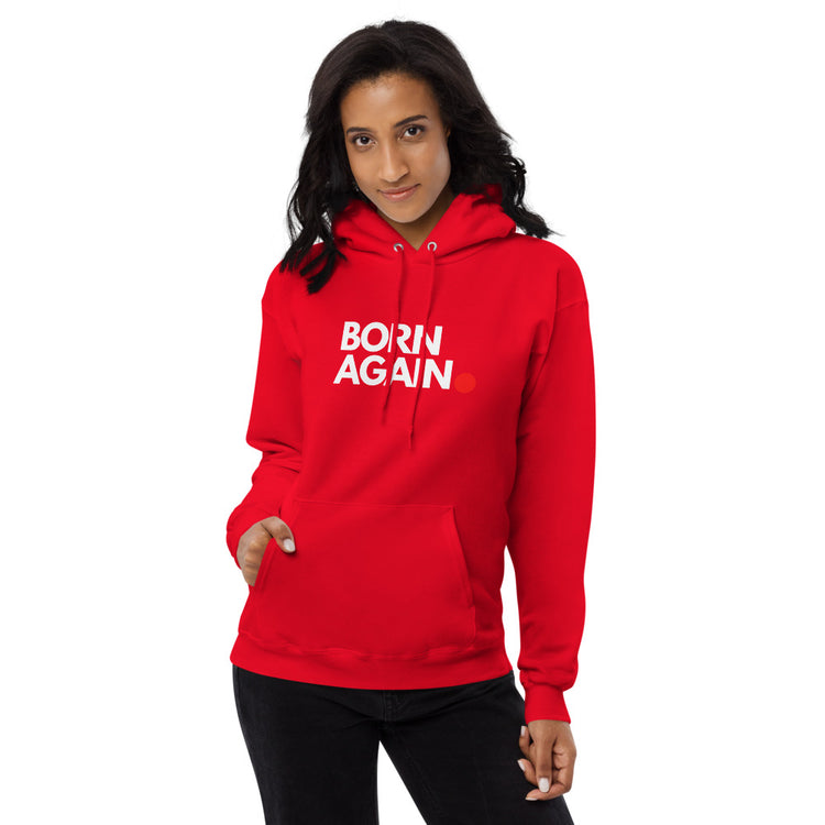 Born Again Red Dot.  Unisex fleece hoodie