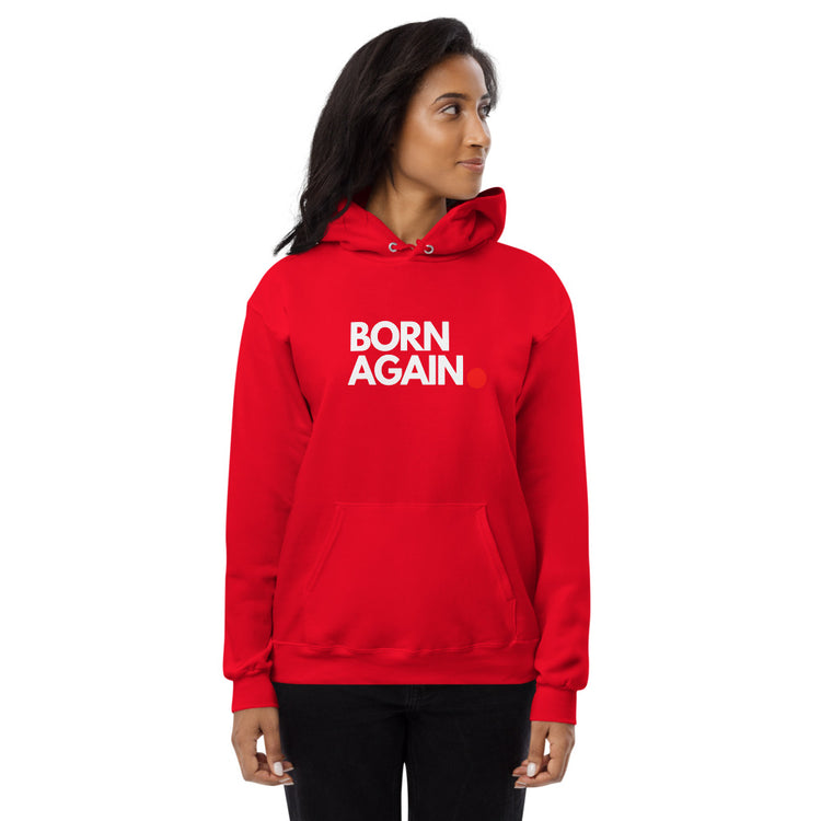 Born Again Red Dot.  Unisex fleece hoodie