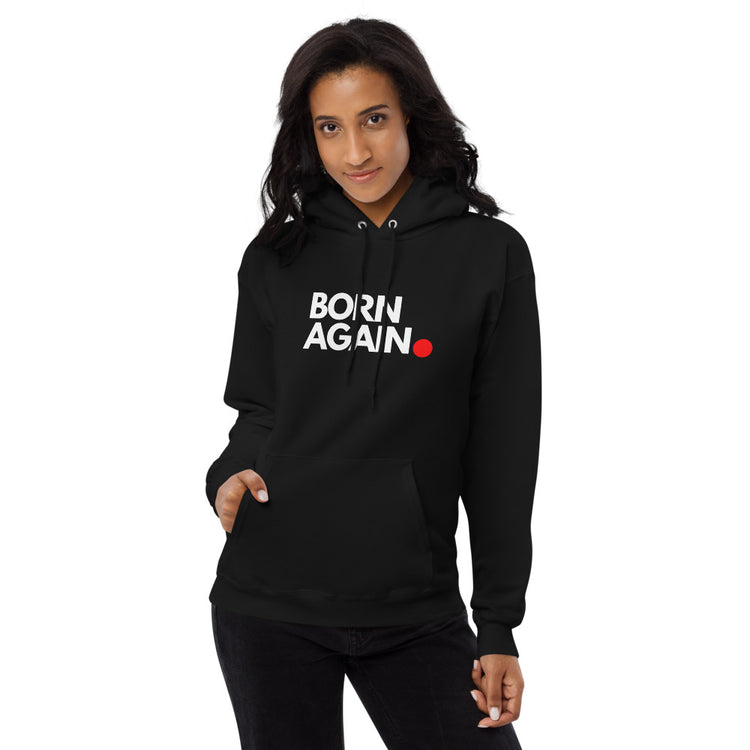 Born Again Red Dot.  Unisex fleece hoodie