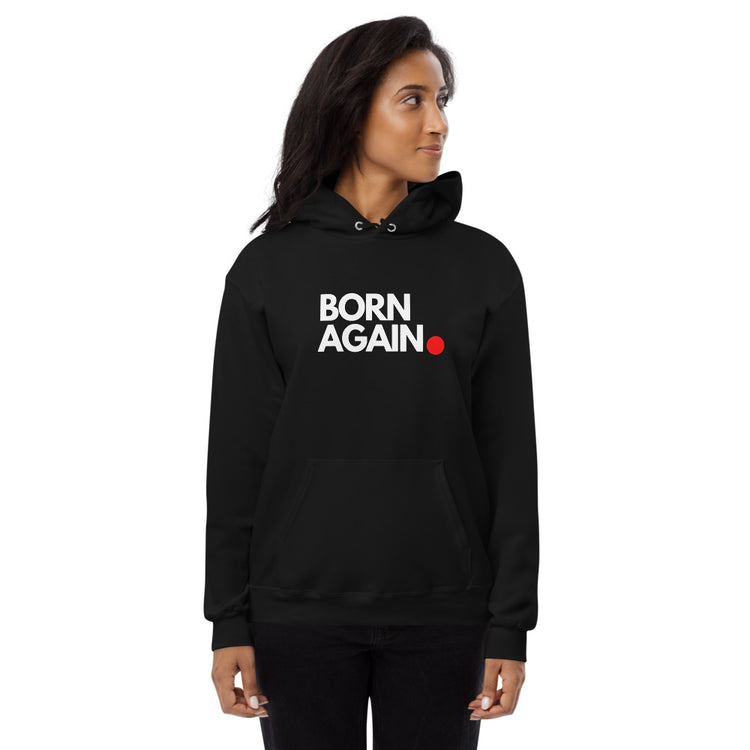 Born Again Red Dot.  Unisex fleece hoodie