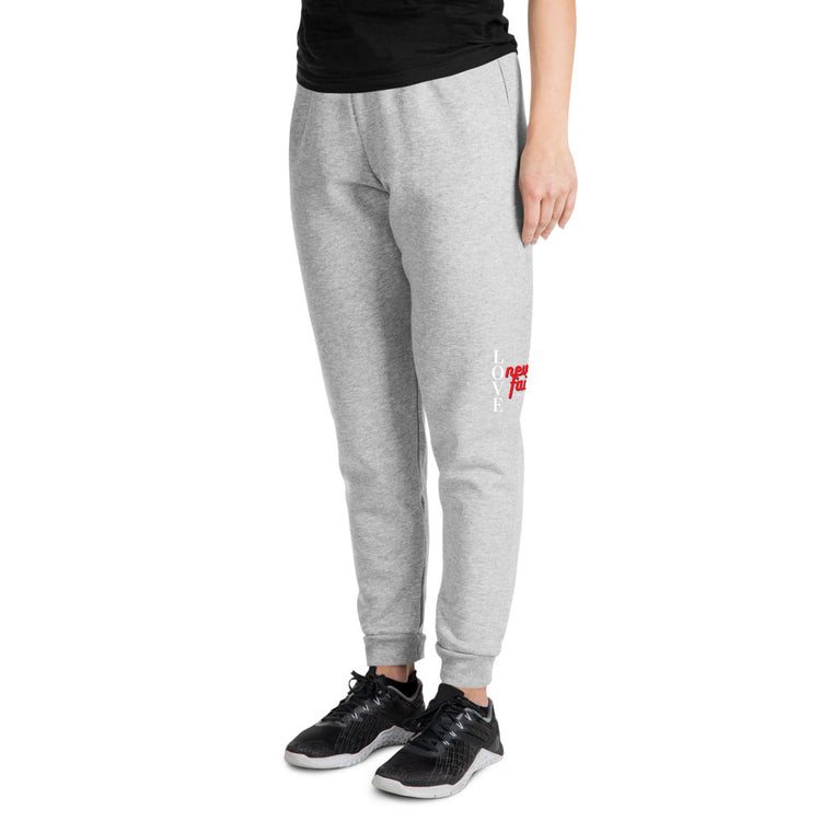 Love Never Fails Red Letter Unisex Joggers